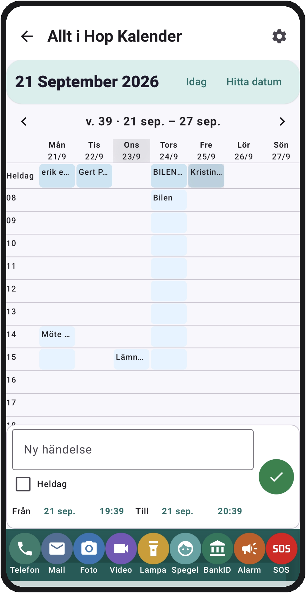 Allt i Hop: Kalender